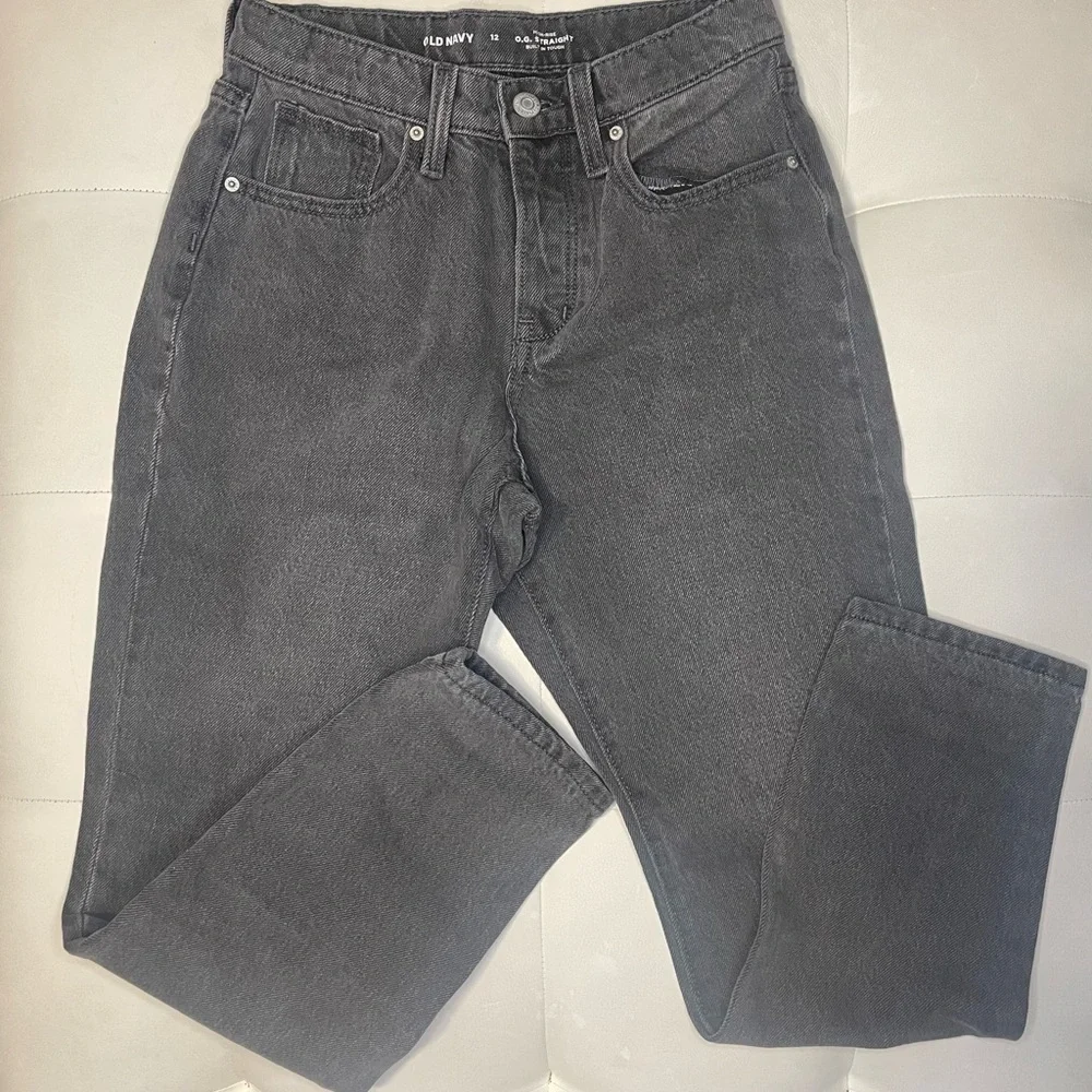 Old Navy girls black washed Denim Jeans
